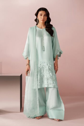 Ice Blue Dress 3 piece - RTW1030